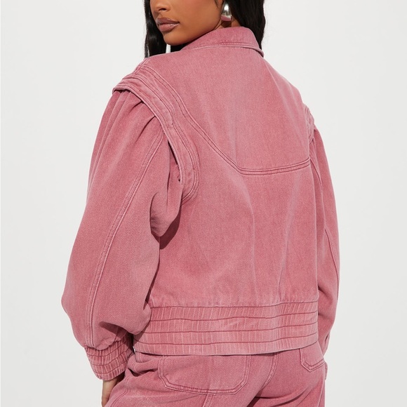 Fashion Nova Denim Moto Jacket - Picture 8 of 9